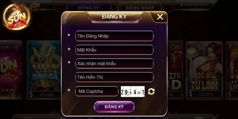 Đăng Ký Sunwin - 3 Thao Tác Cho Hành Trình Cá Cược 3 Sunwin Trung thực hoàn thiện biểu mẫu thiết lập tài khoản thành viên